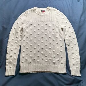 Vince Camuto popcorn knit cotton sweater ivory size S